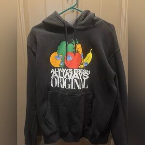 adidas Originals Always Fresh Black Graphic Hoodie | Men's Large Sweatshirt